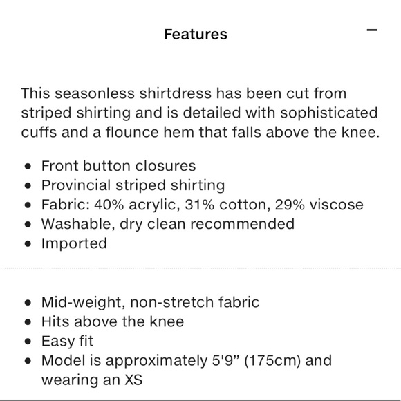 BCBGMAXAZRIA blue striped shirt dress - Picture 6 of 6